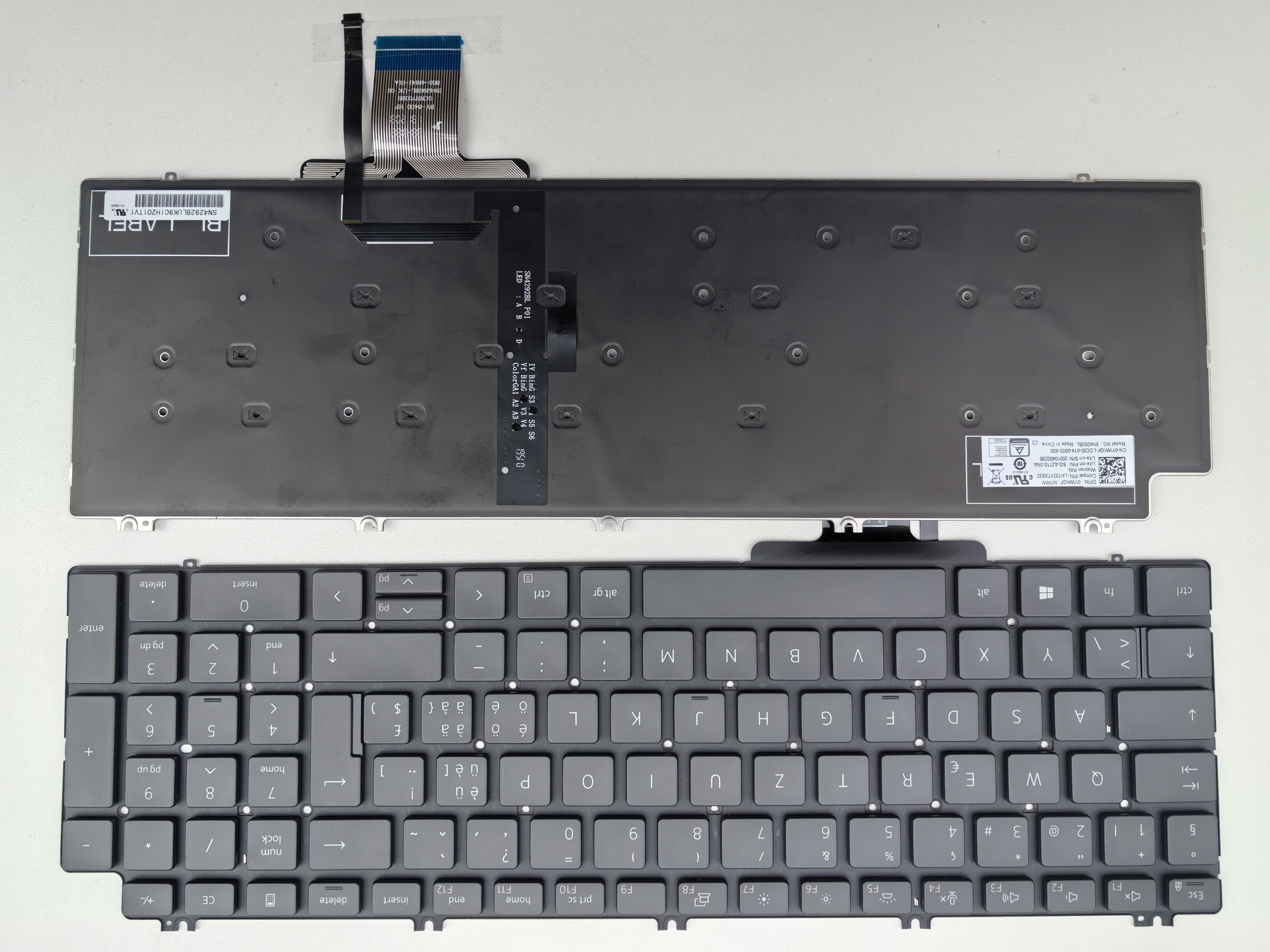 Picture of New Replacement Laptop Keyboard For DELL 7750/7550/Precision BLACK Backlit Other Language Layout